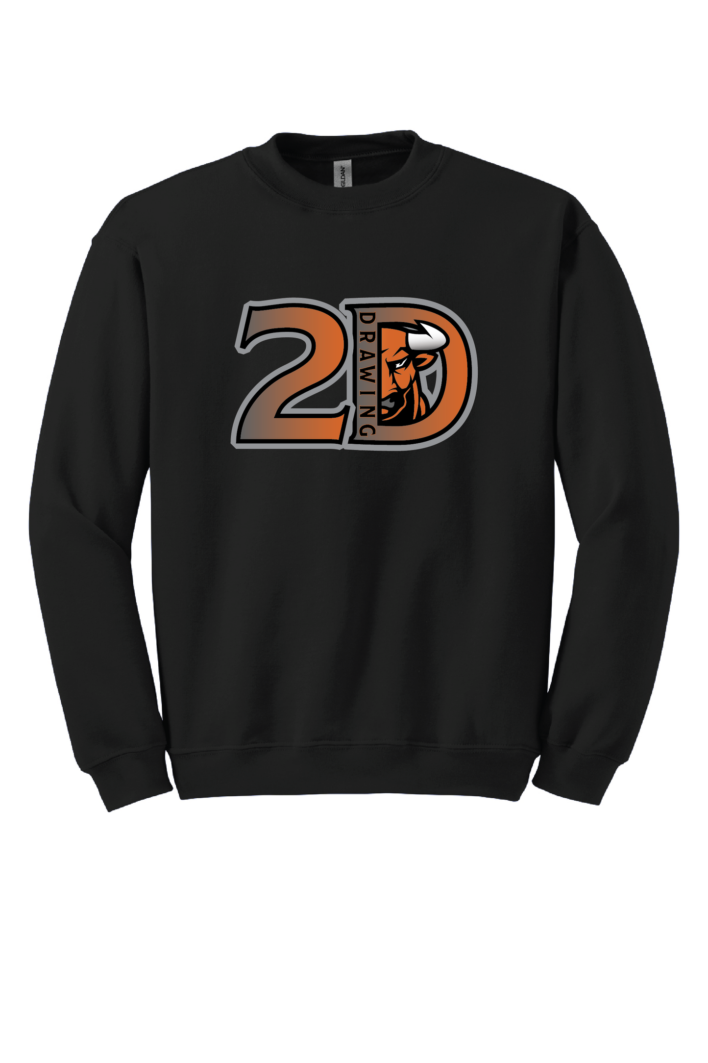 Tocoi Creek Drawing "2D" Black Crewneck