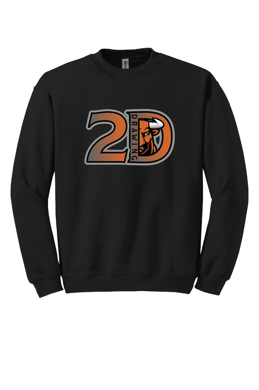 Tocoi Creek Drawing "2D" Black Crewneck