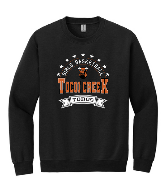 Tocoi Creek Girls Basketball with Stars Edition Crewneck Sweatshirt