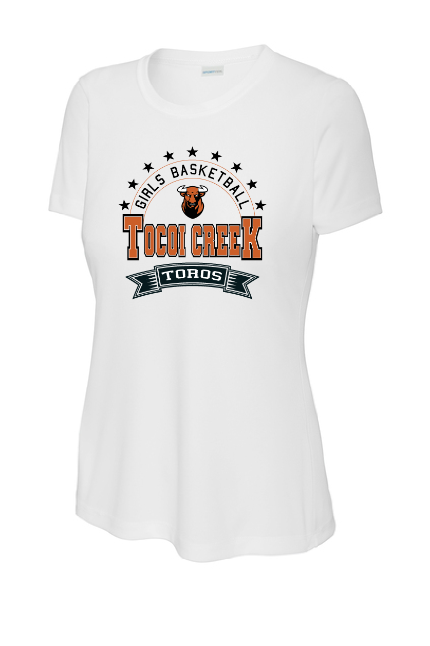 Tocoi Creek Girls Basketball with Stars Edition T-Shirt - Ladies' Cut