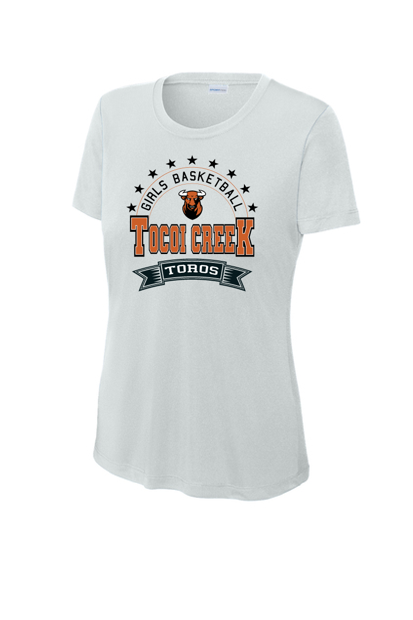Tocoi Creek Girls Basketball with Stars Edition T-Shirt - Ladies' Cut