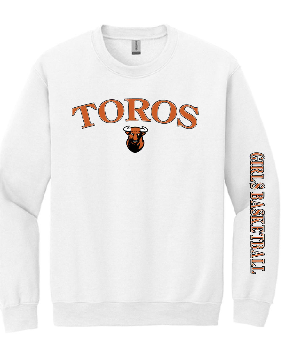 Toros with Girls Basketball Sleeve Edition Crewneck Sweatshirt