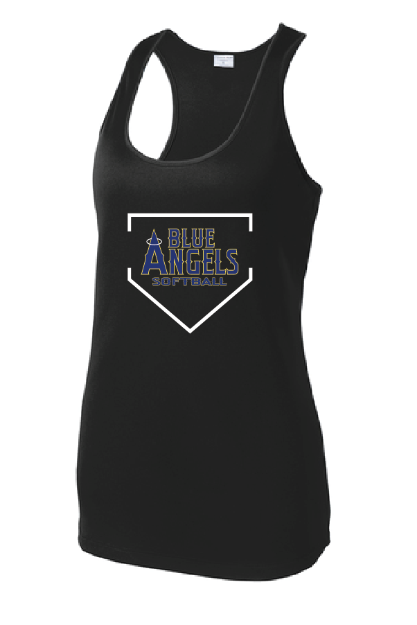 Ladies Racerback Blue Angels Softball Home Plate Edition