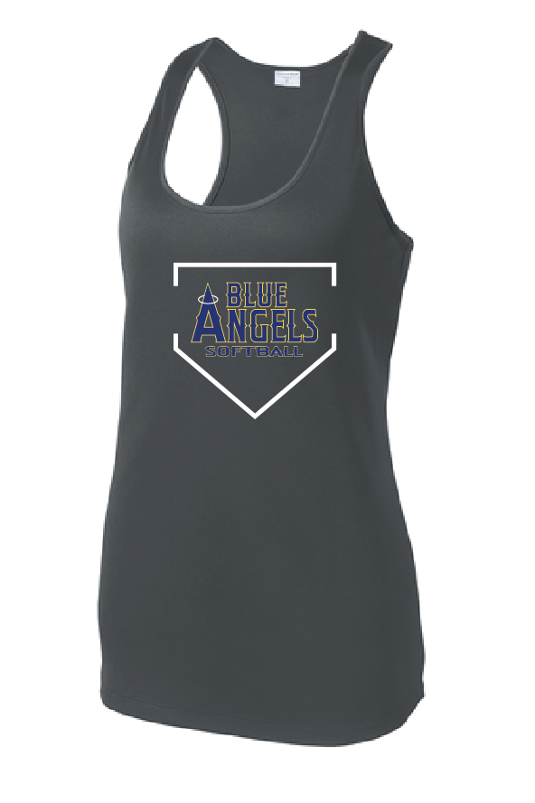 Ladies Racerback Blue Angels Softball Home Plate Edition