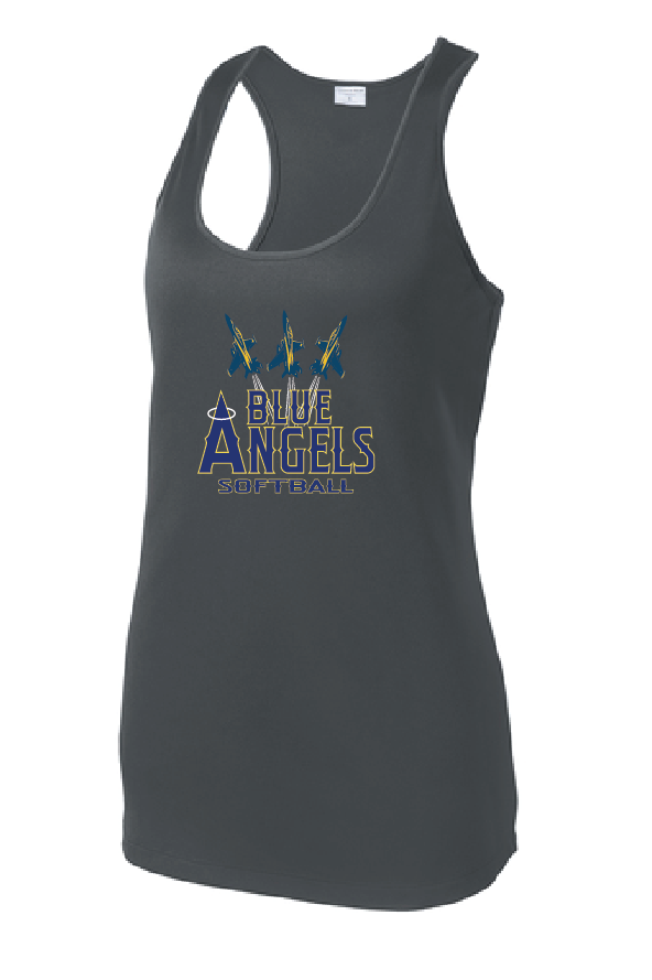 Ladies Racerback Blue Angels Softball with Planes Edition