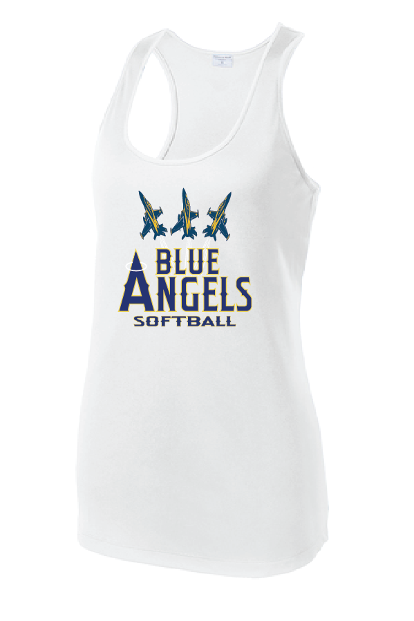 Ladies Racerback Blue Angels Softball with Planes Edition